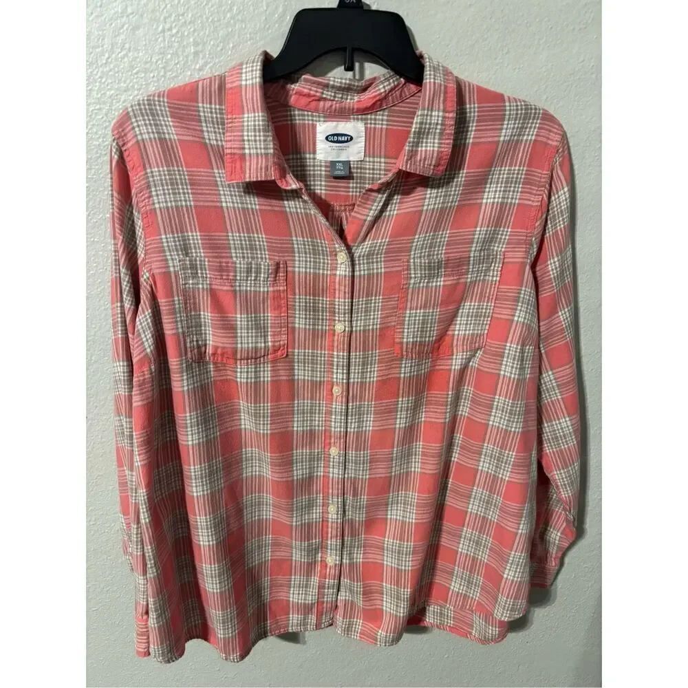 ❤️Old Navy Women’s Boyfriend Shirt 2X